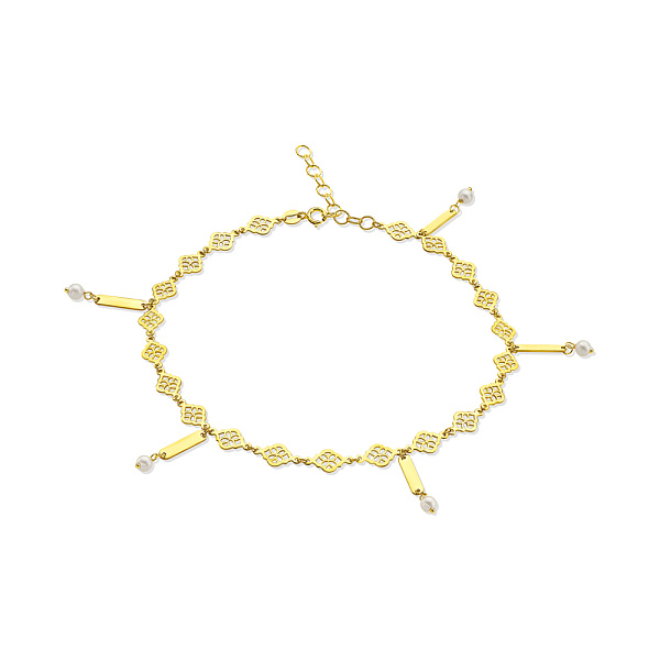 Золотой браслет на ногу Francelli с жемчугом (арт. 3261049жпрлбн) – изображение 1