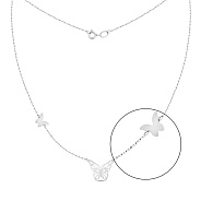 Колье из белого золота Бабочки (арт. 360148б)