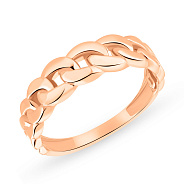 Фото Кольцо "Цепочка-Звенья" из красного золота  (арт. 155436)