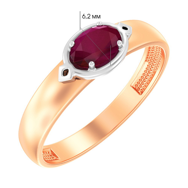 Золота каблучка з рубіном (арт. 149100ПР) – зображення 2