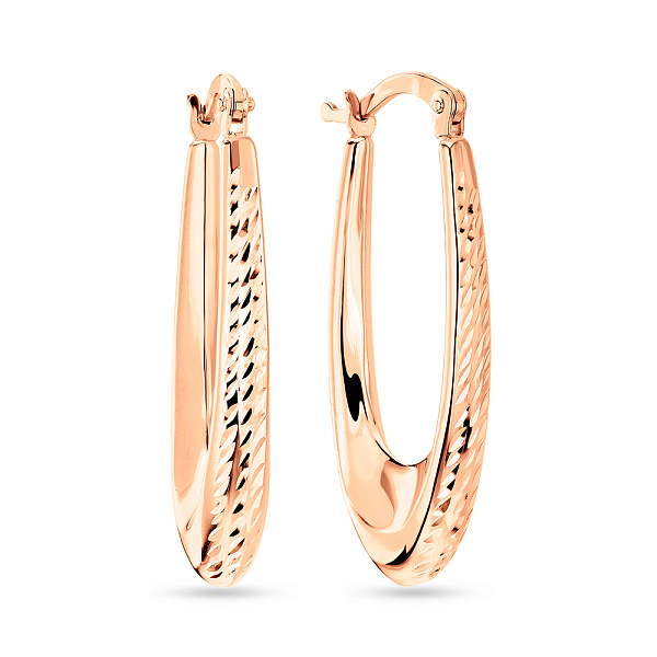 Серьги из красного золота без камней (арт. 108826/25) – изображение 1