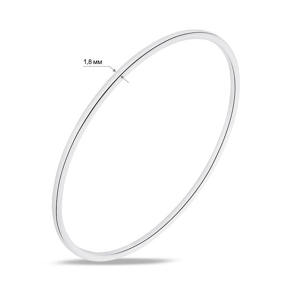 Жесткий серебряный браслет (арт. 7509/4652) – изображение 2