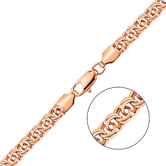 Фото Ланцюжок з червоного золота плетіння Бісмарк (арт. цр30204-085)