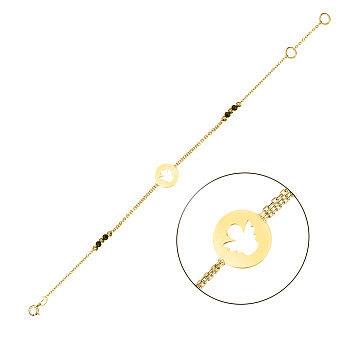 Браслет из желтого золота с ониксом (арт. 324015жо)