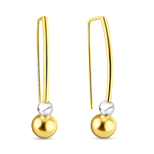 Золоті сережки без каменів (арт. 100965/2жб) – зображення 1