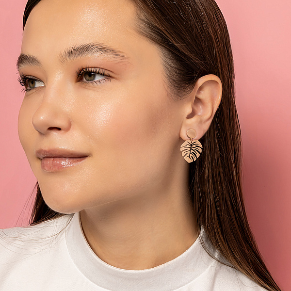 Серьги из красного золота (арт. 111414) – изображение 3