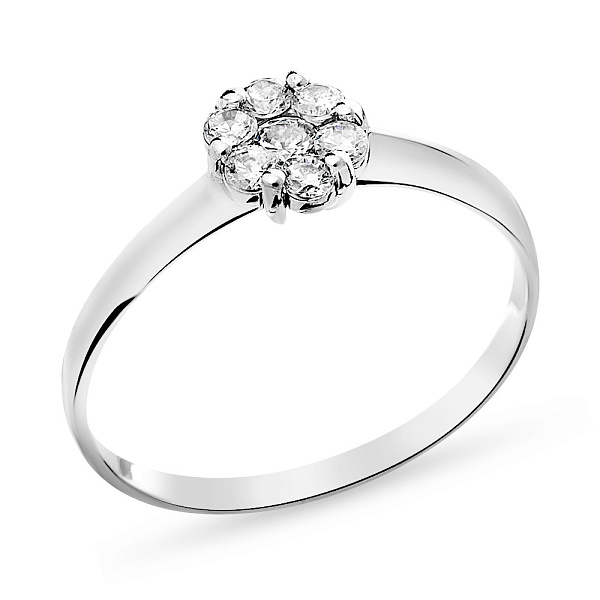 Золота каблучка з фіанітами (арт. 140622б) – зображення 1