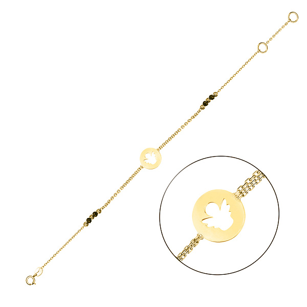 Браслет з жовтого золота з оніксом (арт. 324015жо) – зображення 1