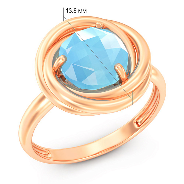 Золота каблучка з оніксом (арт. 140617ог) – зображення 2