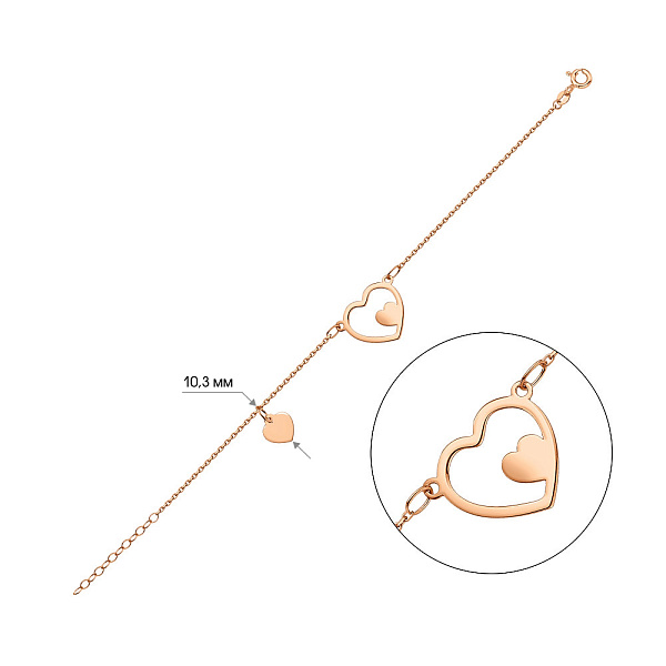 Браслет из красного золота (арт. 326471) – изображение 3