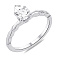 Серебряное кольцо с одним фианитом (арт. 7501/6999) – изображение 2