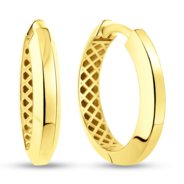 Серьги-кольца из желтого золота (арт. 1091306/15ж) – изображение 1