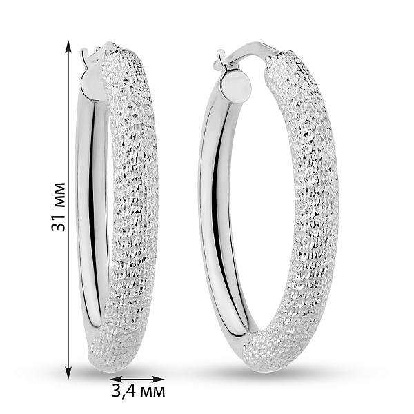 Золоті сережки-кільця (арт. 1091610/25б) – зображення 3