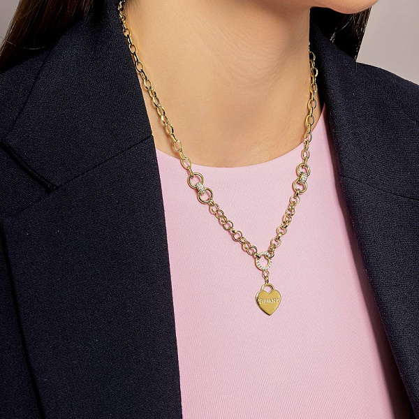 Колье из желтого золота с фианитами (арт. 352272ж) – изображение 3