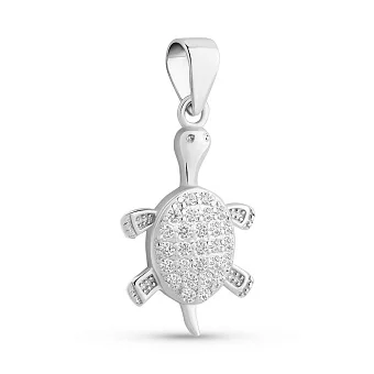 Серебряный подвес Черепашка (арт. 7503/4438)