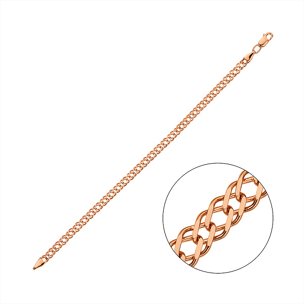 Золотой браслет в плетении Двойной Ромб (арт. ц313103) – изображение 1