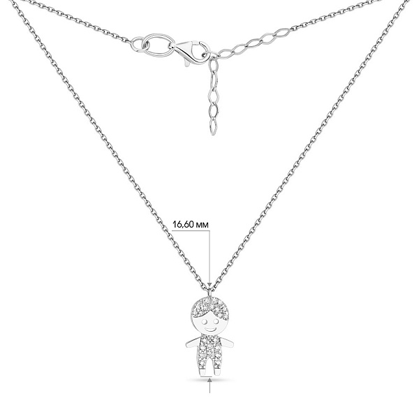 Колье из белого золота (арт. 351499б) – изображение 3