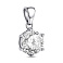 Серебряный кулон с крупным фианитом (арт. 7503/1690-2П) – изображение 1