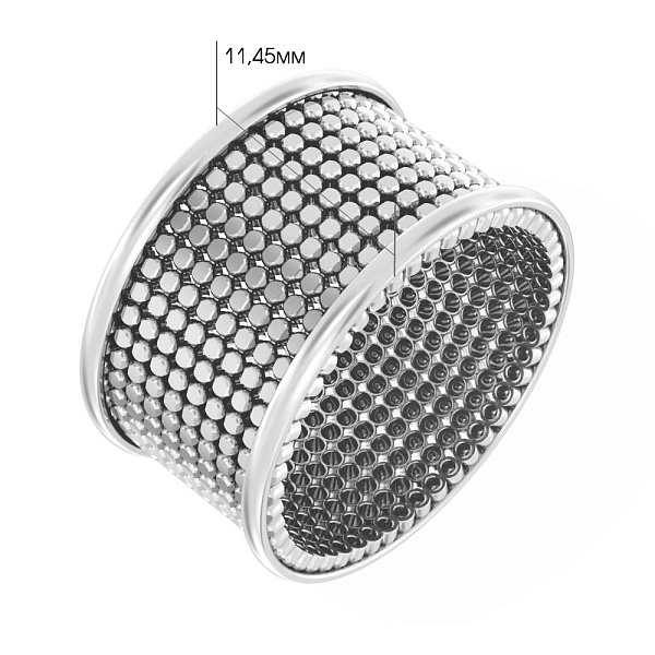 Широкое кольцо Francelli из белого золота (арт. 140971б) – изображение 4