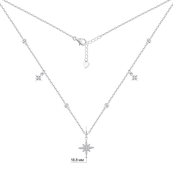 Серебряное колье Звезда (арт. 7507/2583) – изображение 3