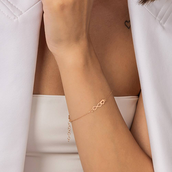 Золотой браслет с фианитами (арт. 326938цв) – изображение 4