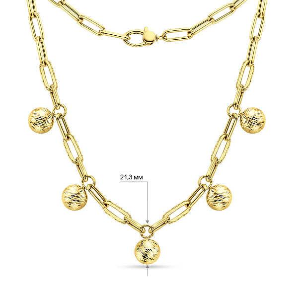 Золотое колье Francelli (арт. 352358ж) – изображение 4
