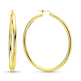 Серьги-кольца из желтого золота (арт. 100908/50ж)