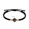 Браслет на нитці з оніксом і золотими вставками (арт. 340102чоа) – зображення 2