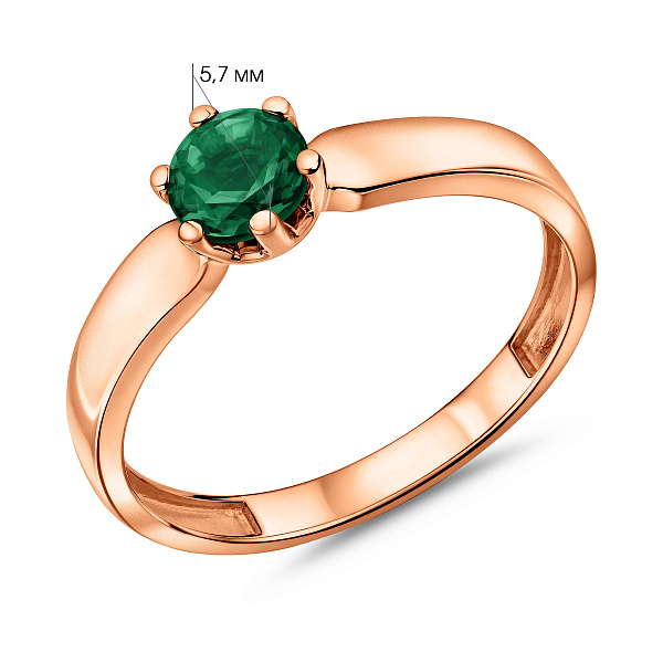 Золота каблучка з кварцом (арт. 140814Пз) – зображення 2