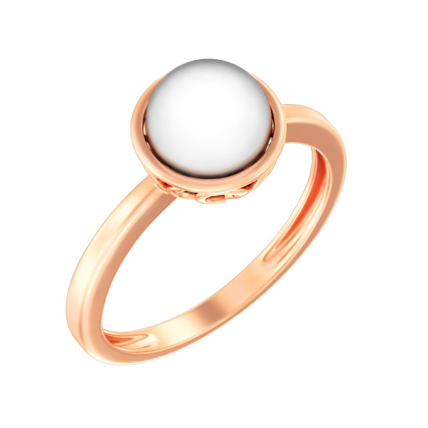 Золотое кольцо с жемчугом (арт. 141099) – изображение 1