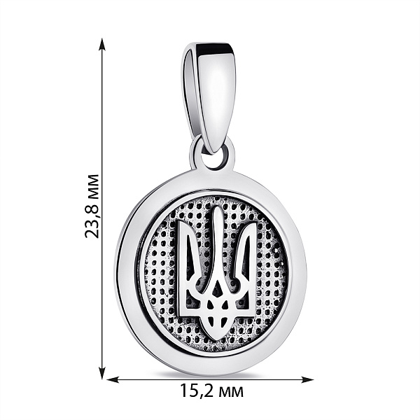 Срібний підвіс Герб України-Тризуб (арт. 7903/770/1п) – зображення 2