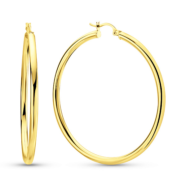 Серьги-кольца из желтого золота (арт. 100908/50ж) – изображение 1