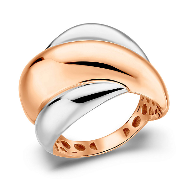 Каблучка з червоного і білого золота (арт. 156536кб) – зображення 1