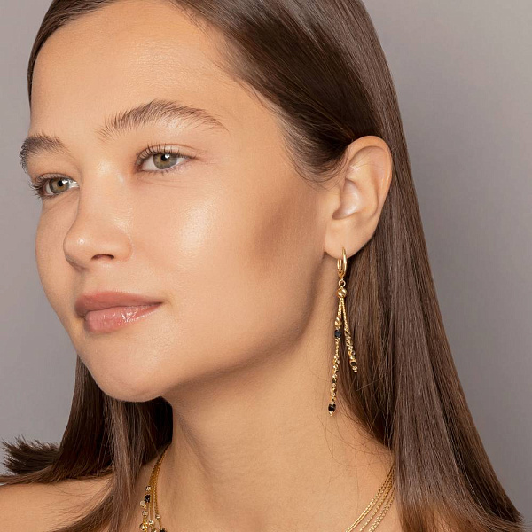 Золотые серьги Francelli (арт. 1091588жч) – изображение 3