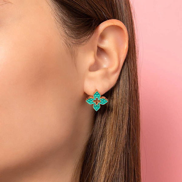 Серьги из красного золота с эмалью (арт. 1091580/15ебрз) – изображение 3