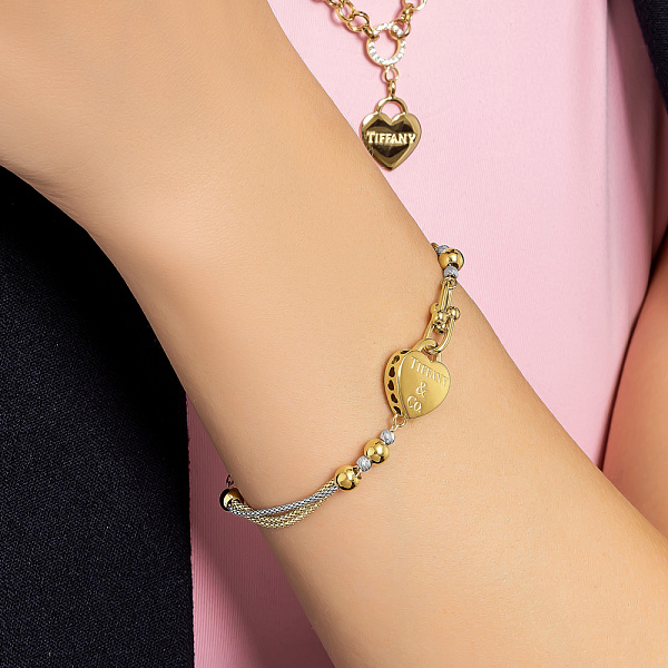 Браслет из желтого и белого золота (арт. 326375жб) – изображение 3