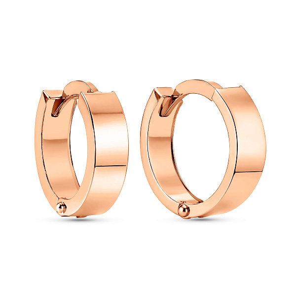 Серьги-кольца из красного золота (арт. 107171/15) – изображение 1