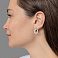 Сережки из белого золота с фианитами (арт. 106285б) – изображение 3