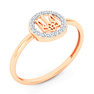 Золотое кольцо Герб Украины-Трезубец (арт. 141272)