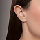 Серьги из белого золота с дорожкой из фианитов (арт. 110850б) – изображение 2