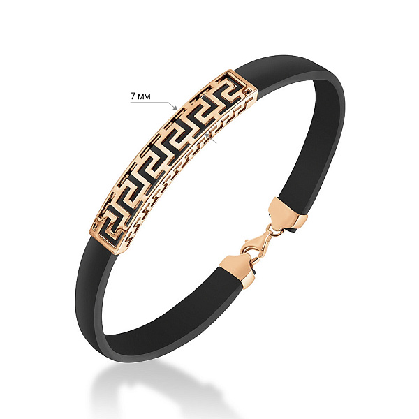 Каучуковий браслет з золотом (арт. 326348) – зображення 3