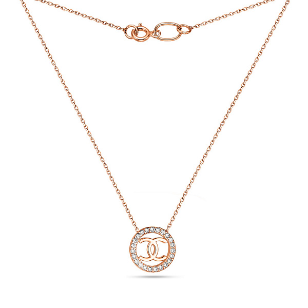 Золотое колье с фианитами (арт. 352317) – изображение 2