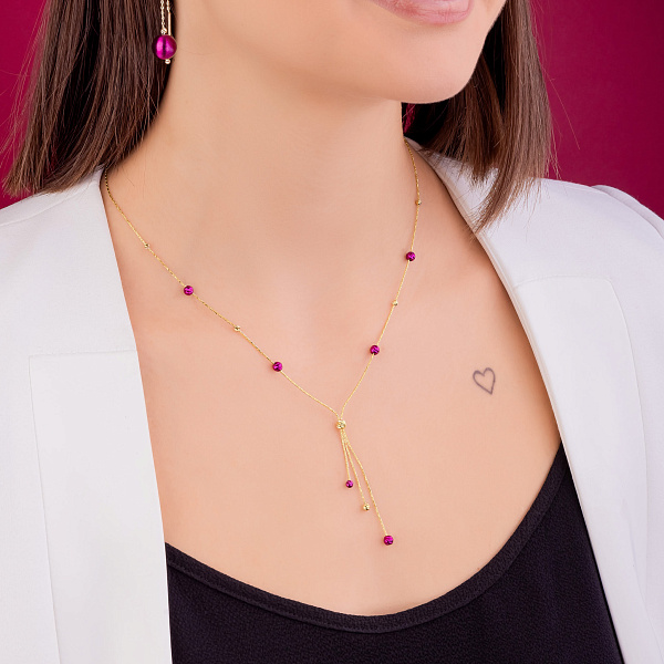 Колье Francelli из желтого золота (арт. 352586жмлн) – изображение 3