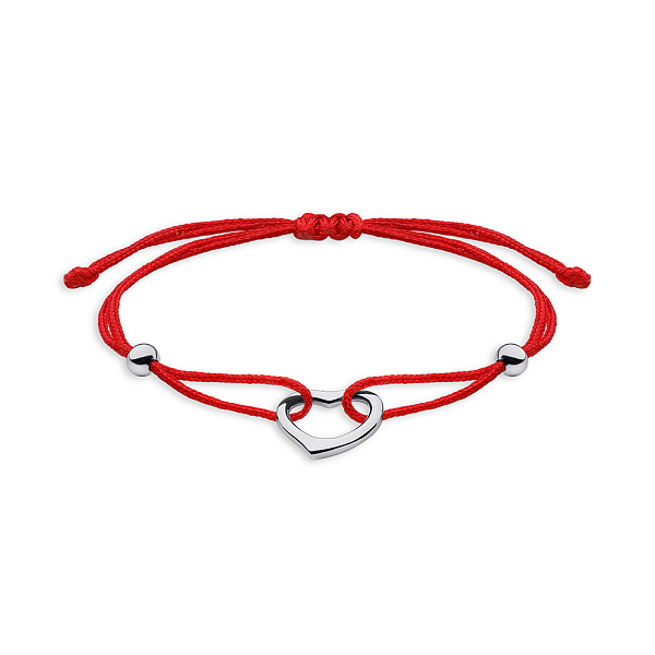 Серебряный браслет на шелковой нити (арт. 7309/4163к) – изображение 1