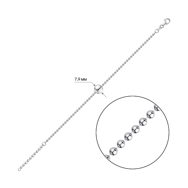 Браслет зі срібла без каменів (арт. 7509/4633) – зображення 2