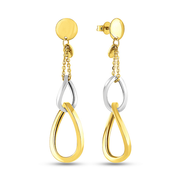 Серьги Francelli из желтого и белого золота (арт. 1091214жб) – изображение 1