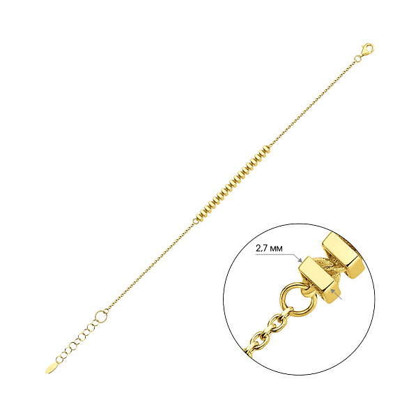 Золотий браслет Francelli без каменів (арт. 326836ж) – зображення 5