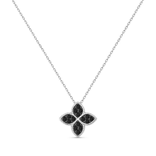 Серебряное колье с черными фианитами (арт. 7507/2386/10ч) – изображение 1