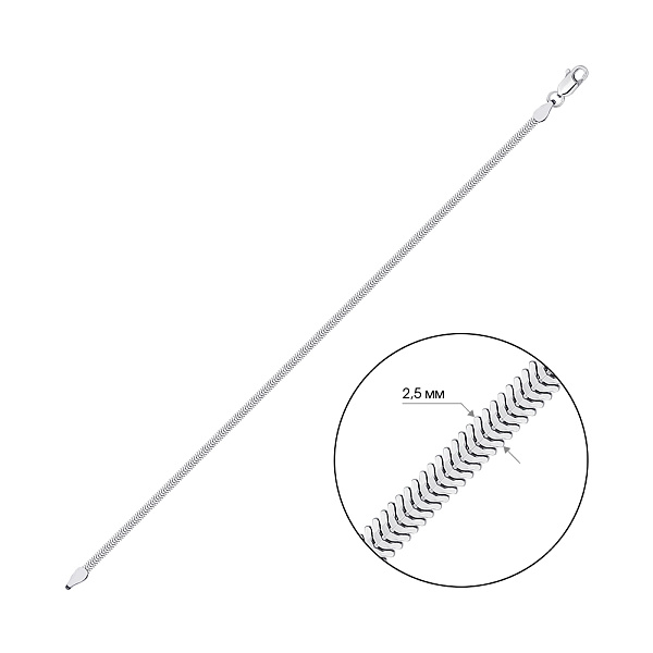 Браслет из серебра без камней (арт. 0314202п) – изображение 2