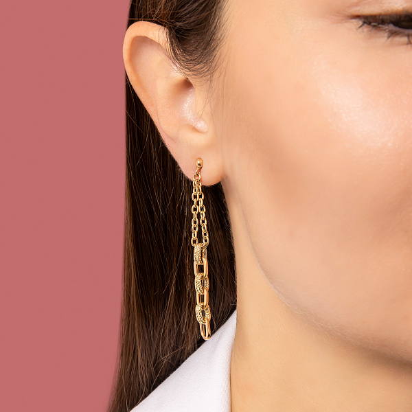 Золотые серьги Francelli (арт. 1091616ж) – изображение 3